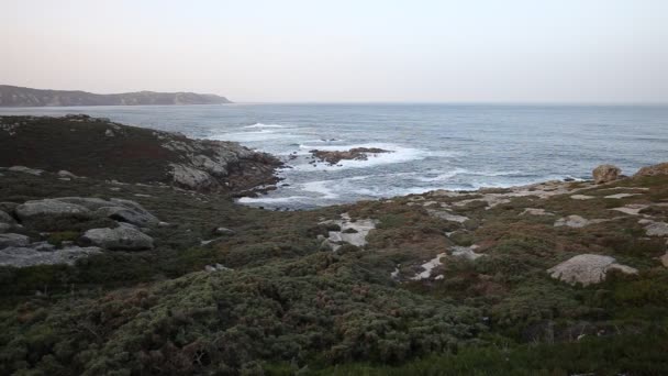 Idyllic Verão Praia Ensolarada Oceano Atlântico Espanha — Vídeo de Stock