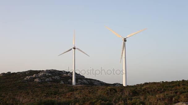 Macht Windturbine Hernieuwbare Energie Elektriciteitscentrale — Stockvideo