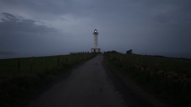 ファロ ラストレス スペインのラストレス灯台 — ストック動画