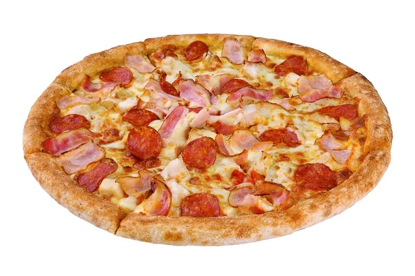 Pizza isolada sobre fundo branco — Fotografia de Stock