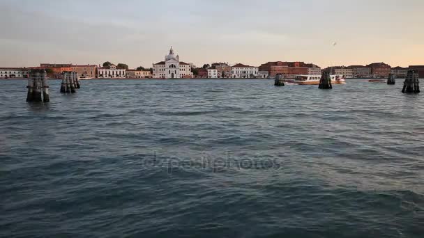 Utsikt Över San Giorgio Maggiore Från Piazza San Marco Venedig — Stockvideo