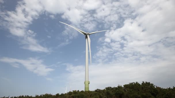 Windkraftanlage Kraftwerk Für Erneuerbare Energien — Stockvideo