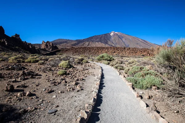 Vista del volcán Monte Teide, en el Parque Nacional del Teide, en Tenerife, la elevación más alta de España — Foto de Stock