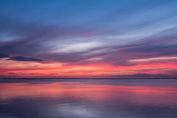 Západ Slunce Pobřeží Atlantského Oceánu Florida Usa — Stock fotografie