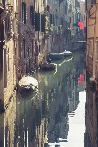 Leere Straßen Und Kanäle Venedigs Keine Touristen Coronavirus Gefahr Italien — Stockfoto