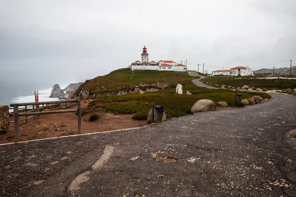 Maják Cabo Roca Nejzápadnější Bod Evropy Portugalsko — Stock fotografie