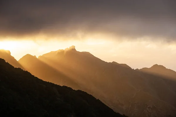 Сонячний Підйом Гори Блю Рідж Scenic Overlook Nantahala Forest Highlands — стокове фото