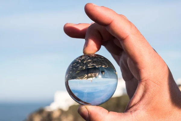 View Lighthouse Crystal Globe Cape Vincent Continental Europe Most South — Stock Photo, Image