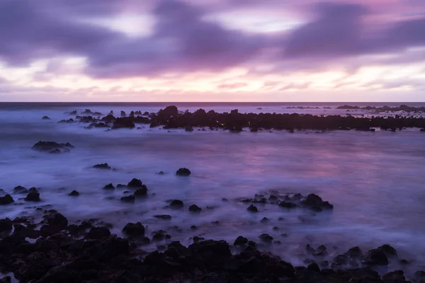 Lanzarote Eiland Vulkanische Kustlijn Landschap Strand Uitzicht Oceaan Canarische Eilanden — Stockfoto