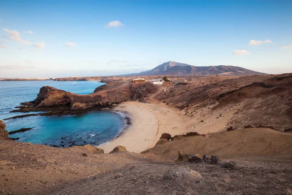 Isla Lanzarote Paisaje Costa Volcánica Playa Vista Mar Islas Canarias —  Fotos de Stock
