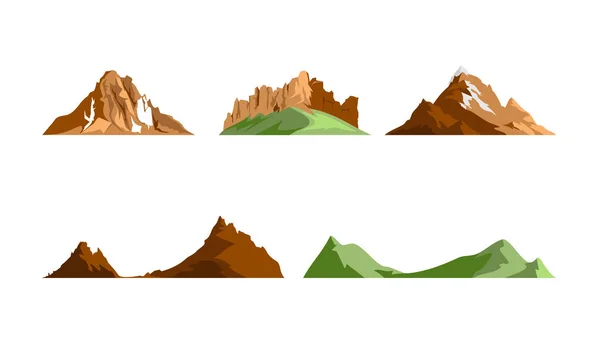 Mountain scenery and rock formation — Stock Vector