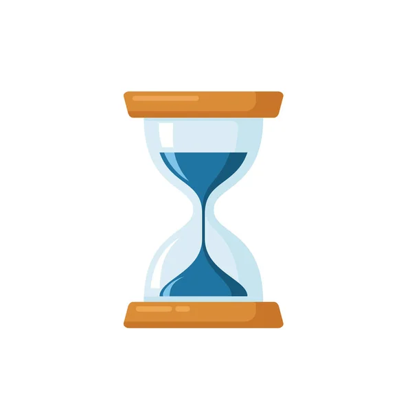 O koşma dışarı içinde kum ile basit kum saati simgesi düz illüstrasyon vektör