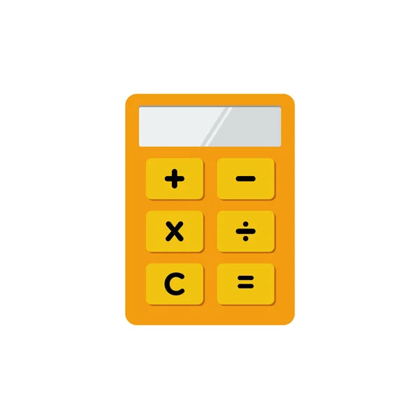 Simple Flat Minimalist Calculator Symbol Icon — Stock Vector