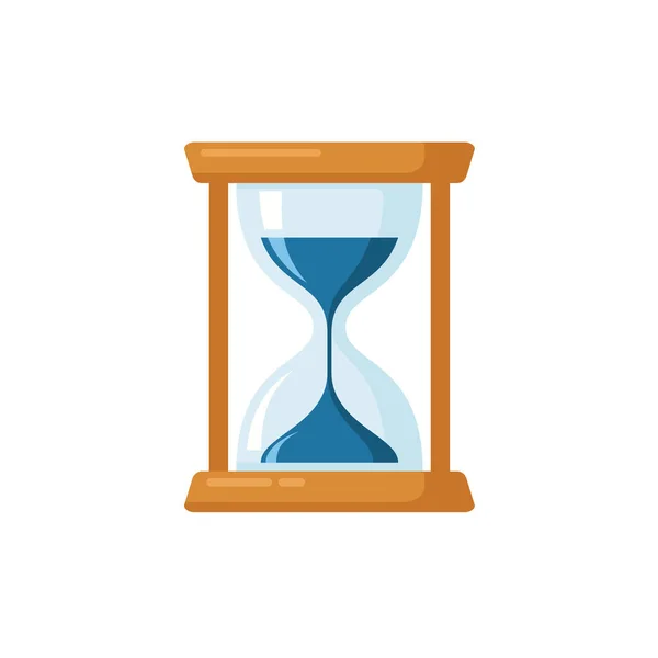 Simple Flat Illustration Hourglass Icon Vector Sand Running Out — Stock Vector