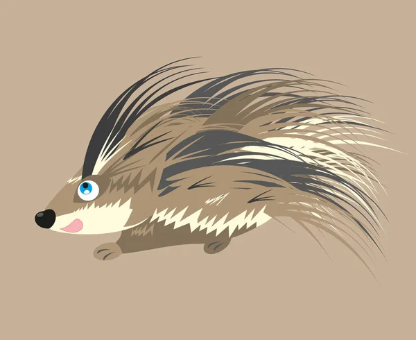 Porcupine cartoon. vector isolated — Stock Vector