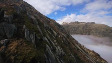 Havadan görünümü dağlar doğa güzel manzara alps kayalar