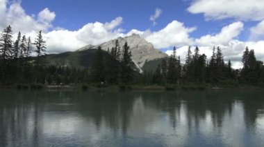 Kanada alberta banff bow Nehri tüneli Dağı