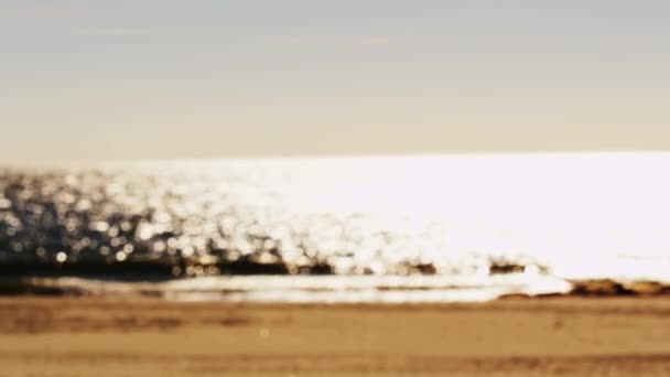 Beach ocean blur Stock Footage