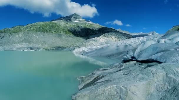 Gletsjer landschap landschap vreedzame aard achtergrond smelten van ijs achtergrond — Stockvideo