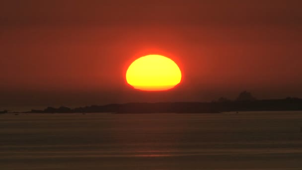 Galicien mörka sunset tidsfördröjning — Stockvideo