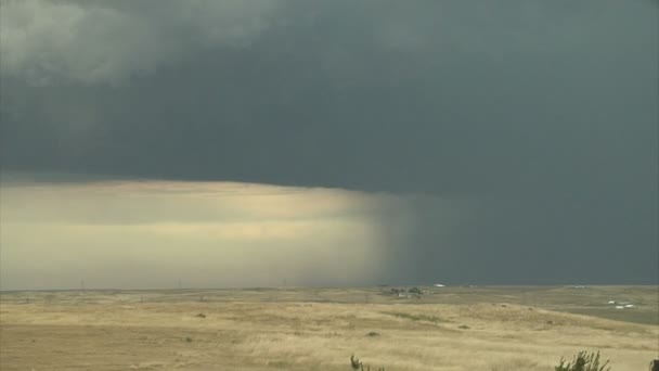 Rain storm moving across plains — Stock Video