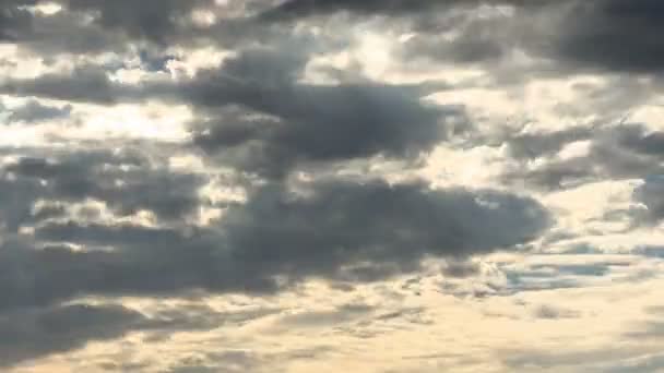 Septiembre puesta del sol nubes timelapse — Vídeo de stock