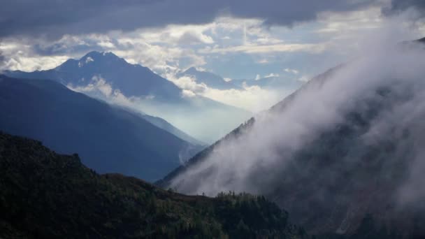 Time lapse of foggy landscape — Stock Video