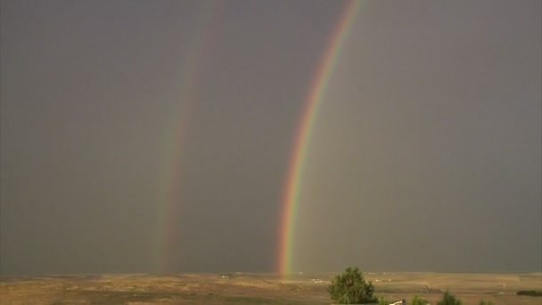 Zoom en arco iris país — Vídeos de Stock