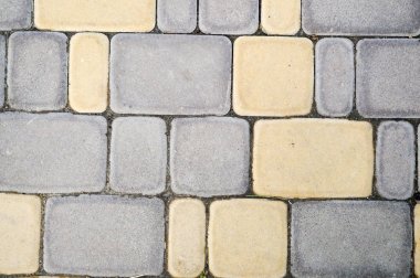 Beton sarı-mavi parke döşeme, arka plan