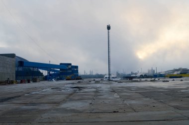 Üretim yeri, fabrika alanında. Endüstriyel Bahçesi.