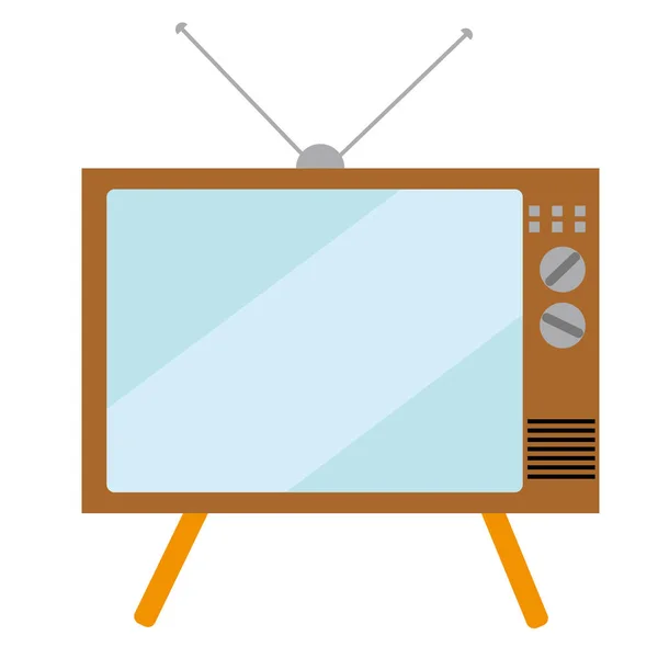 Παλιά Ορθογώνια Ρετρό Vintage Hipster Τηλεόραση Οθόνη Κυρτό Kinescope Λευκό — Διανυσματικό Αρχείο