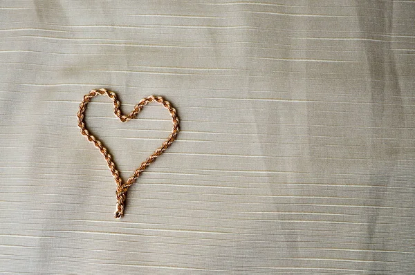 Gold Women Chain Heart Shaped Bracelet Bright Glittering Glamorous Fashionable — Stock Photo, Image
