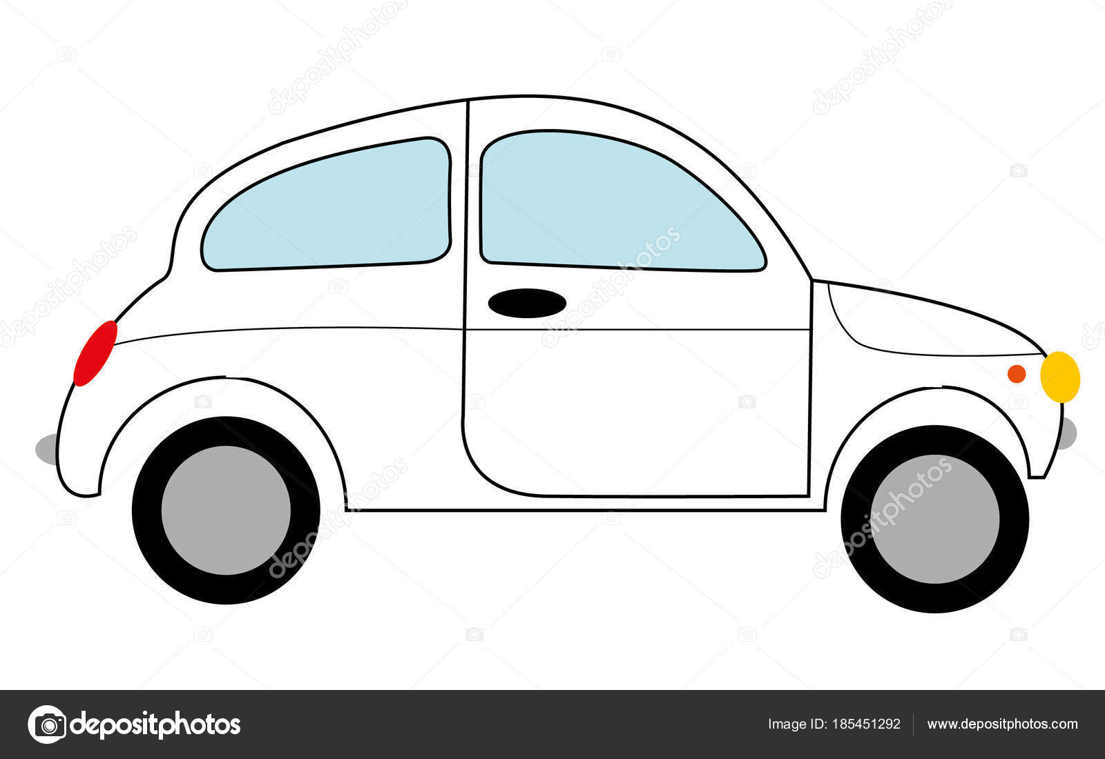 Black White Little Retro Hipster Vintage Antique Two Door