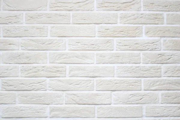 Textuur Van Licht Beige Krabde Opluchting Bakstenen Muur Met Witte — Stockfoto