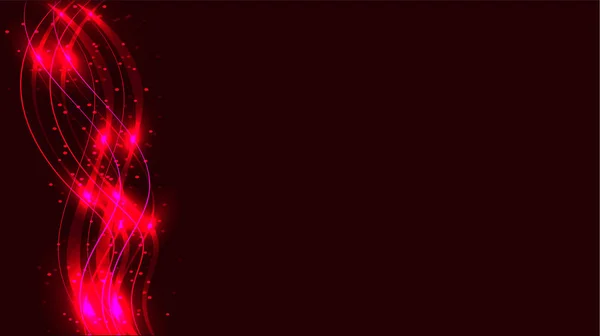 Koyu Kırmızı Şeffaf Soyut Parlak Büyülü Kozmik Büyülü Enerji Hatları — Stok Vektör