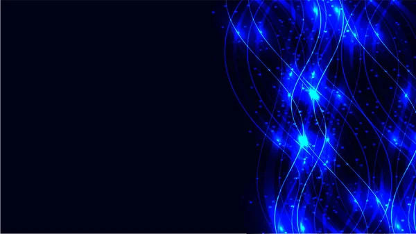 Блакитні Прозорі Абстрактні Блискучі Магічні Космічні Магічні Лінії Енергії Промені — стоковий вектор