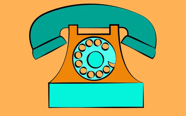 蓝色固定旧复古复古老式的时髦手机与浮潜和光盘上的黄色背景 矢量插图 — 图库矢量图片
