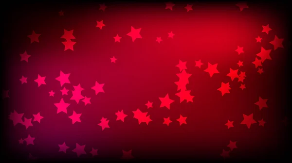 Абстрактный Космический Фон Красными Звездочками Разноцветные Красивые Звезды Красном Ярком — стоковый вектор