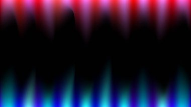 Parlak, soyut, çok renkli, mavi, kırmızı ve pembe sihirli ateş gibi ışık ışınları keskin dişleri, siyah bir zemin üzerine sarkıt. Vektör koyu arka plan.