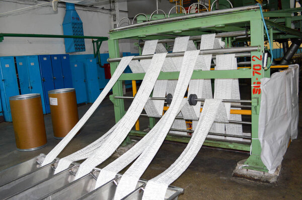 Production process of white synthetic acrylic fiber production at the petrochemical plant
