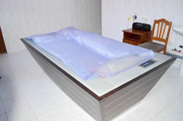 Room with massage waterbed for medical massage, relaxation, rest improving health