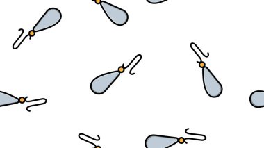 Beyaz bir arka planda, göz kamaştırıcı pahalı moda küpelerden oluşan güzel kadın mücevherlerinin sonsuz desenleri. Vektör illüstrasyonu