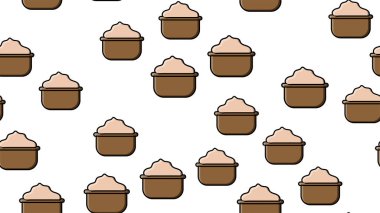 Endless seamless pattern of beautiful beauty items of female glamorous fashion jars with cream for the care of the skin of the hands of the legs and face on a white background. Vector illustration