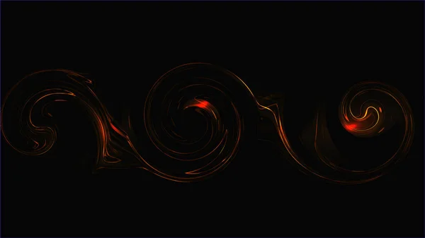 Geel vuur transparant abstract stralende magische kosmische magische energielijnen, stralen met hoogtepunten en stippen en licht schijnt op golven op een blauwe achtergrond van onderen. Vectorillustratie — Stockvector