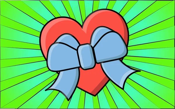 Icono de estilo plano simple de un hermoso corazón con un lazo para la fiesta del amor Día de San Valentín o 8 de marzo. Ilustración vectorial — Archivo Imágenes Vectoriales