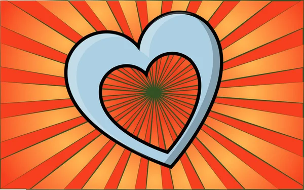 Icono plano simple de un hermoso corazón para la fiesta del amor el día de San Valentín o el 8 de marzo. Ilustración vectorial — Archivo Imágenes Vectoriales
