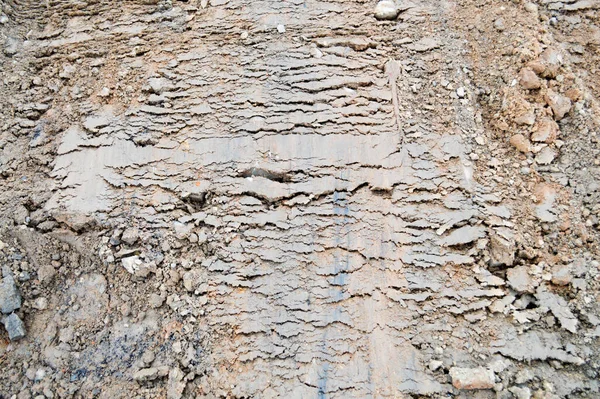 Вид на коричневу тріснуту природну вологу глину землі. Тло. Текстура — стокове фото