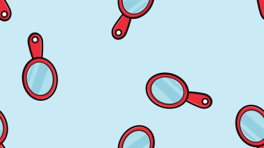 mavi arkaplandaki dikişsiz kırmızı ayna... 