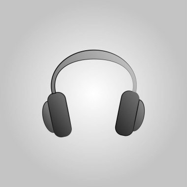 Beyaz arka planda müzik dinlemek için tam boy güzel kulaklıklar.