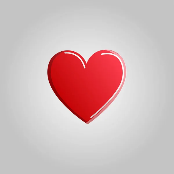 Hermoso corazón de curación médica roja sobre un fondo blanco — Archivo Imágenes Vectoriales